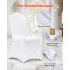 imageVEVOR 30 PCS White Folding Chair Covers  Ideal for Weddings Parties Dining and Banquets  Universal Washable Slipcovers for Folding Chairs  Elegant Event DcorWhitea