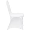 imageVEVOR 30 PCS White Folding Chair Covers  Ideal for Weddings Parties Dining and Banquets  Universal Washable Slipcovers for Folding Chairs  Elegant Event DcorWhitea