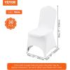 imageVEVOR 30 PCS White Folding Chair Covers  Ideal for Weddings Parties Dining and Banquets  Universal Washable Slipcovers for Folding Chairs  Elegant Event DcorWhitea