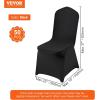 imageVEVOR 30 PCS White Folding Chair Covers  Ideal for Weddings Parties Dining and Banquets  Universal Washable Slipcovers for Folding Chairs  Elegant Event DcorBlacka