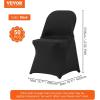imageVEVOR 30 PCS White Folding Chair Covers  Ideal for Weddings Parties Dining and Banquets  Universal Washable Slipcovers for Folding Chairs  Elegant Event DcorBlackc