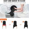 imageVEVOR 30 PCS White Folding Chair Covers  Ideal for Weddings Parties Dining and Banquets  Universal Washable Slipcovers for Folding Chairs  Elegant Event DcorBlackb