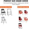 imageVEVOR 30 PCS White Folding Chair Covers  Ideal for Weddings Parties Dining and Banquets  Universal Washable Slipcovers for Folding Chairs  Elegant Event DcorBlackc