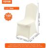 imageVEVOR 30 PCS White Folding Chair Covers  Ideal for Weddings Parties Dining and Banquets  Universal Washable Slipcovers for Folding Chairs  Elegant Event DcorBeiged