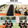 imageVEVOR 30 PCS White Folding Chair Covers  Ideal for Weddings Parties Dining and Banquets  Universal Washable Slipcovers for Folding Chairs  Elegant Event DcorBlackc