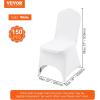 imageVEVOR 30 PCS White Folding Chair Covers  Ideal for Weddings Parties Dining and Banquets  Universal Washable Slipcovers for Folding Chairs  Elegant Event DcorWhitea