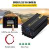imageVEVOR 5000W Modified Sine Wave Power Inverter DC 12V to AC 120V Car Converter with LCD Remote Control USB Port AC Outlets Inverter for Truck RV2500W