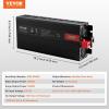 imageVEVOR 5000W Modified Sine Wave Power Inverter DC 12V to AC 120V Car Converter with LCD Remote Control USB Port AC Outlets Inverter for Truck RV3000 Watt