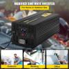 imageVEVOR 5000W Modified Sine Wave Power Inverter DC 12V to AC 120V Car Converter with LCD Remote Control USB Port AC Outlets Inverter for Truck RV5000W
