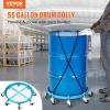 imageVEVOR 55 Gallon Heavy Duty Drum Dolly 1250lbs Load Capacity Barrel Dolly Cart Drum Caddy Non Tipping Hand Truck Capacity Dollies with Steel Frame 5 Swivel Casters Wheel for Warehouse Drum Handling8 Swivel
