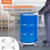 imageVEVOR 55 Gallon Heavy Duty Drum Dolly 1250lbs Load Capacity Barrel Dolly Cart Drum Caddy Non Tipping Hand Truck Capacity Dollies with Steel Frame 5 Swivel Casters Wheel for Warehouse Drum Handling4 Swivel