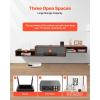 imageVEVOR 71quot Floating TV Stand with Power ampamp USB Outlet Wall Mounted TV Console Entertainment Center Modern Floating Under TV Shelf with Storage for Audio Video Cable Box Game Console Rustic Brown