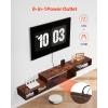 imageVEVOR 71quot Floating TV Stand with Power ampamp USB Outlet Wall Mounted TV Console Entertainment Center Modern Floating Under TV Shelf with Storage for Audio Video Cable Box Game Console Rustic Brown