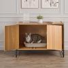 imageVEVOR Cat Litter Box Enclosure Furniture 315 in Hidden Litter Box Cabinet with Scratch Pad ampamp Storage Waterproof Cat Washroom End Table Cat House Fit Most of Litterbox for Bedroom Living Room