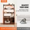 imageVEVOR Cat Litter Box Enclosure Hidden Litter Box Furniture with 2 Storage Shelves ampamp 2 Baskets Wooden Cat Washroom Indoor Cat House Cabinet Fit Most of Litter Box 236quotL x 197quotW x 50quotH Natural335L x 193W x 587H3 Shelves