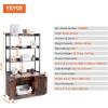 imageVEVOR Cat Litter Box Enclosure Hidden Litter Box Furniture with 2 Storage Shelves ampamp 2 Baskets Wooden Cat Washroom Indoor Cat House Cabinet Fit Most of Litter Box 236quotL x 197quotW x 50quotH Natural335L x 193W x 587H3 Shelves