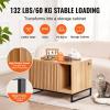 imageVEVOR Cat Litter Box Enclosure Hidden Litter Box Furniture with 2 Storage Shelves ampamp 2 Baskets Wooden Cat Washroom Indoor Cat House Cabinet Fit Most of Litter Box 236quotL x 197quotW x 50quotH Natural315L x 20W x 22H