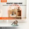 imageVEVOR Cat Litter Box Enclosure Hidden Litter Box Furniture with 2 Storage Shelves ampamp 2 Baskets Wooden Cat Washroom Indoor Cat House Cabinet Fit Most of Litter Box 236quotL x 197quotW x 50quotH Natural315L x 20W x 22H