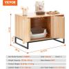 imageVEVOR Cat Litter Box Enclosure Hidden Litter Box Furniture with 2 Storage Shelves ampamp 2 Baskets Wooden Cat Washroom Indoor Cat House Cabinet Fit Most of Litter Box 236quotL x 197quotW x 50quotH Natural315L x 20W x 22H