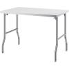 imageVEVOR Commercial Worktable Workstation 48x30 Inch Folding Commercial Prep Table DoubleShelf Stainless Steel Folding Table Kitchen Work Table with 772 lbs Load Silver Stainless Steel Kitchen IslandWithout Undershelf
