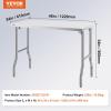 imageVEVOR Commercial Worktable Workstation 48x30 Inch Folding Commercial Prep Table DoubleShelf Stainless Steel Folding Table Kitchen Work Table with 772 lbs Load Silver Stainless Steel Kitchen IslandWithout Undershelf