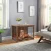 imageVEVOR Dog Crate Furniture 38 inch Wooden Dog Crate with Double Doors HeavyDuty Dog Cage End Table with MultiPurpose Removable Tray Modern Dog Kennel Indoor for Dogs up to 70lb Rustic Brown