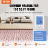 imageVEVOR Floor Heating Mat 20 Sq ft Electric Radiant inFloor Heated Warm System with Digital Floor Sensing Thermostat Includes Installation Monitor Adhesive Back for Easy Installation on The Floor100 Sqft