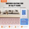 imageVEVOR Floor Heating Mat 20 Sq ft Electric Radiant inFloor Heated Warm System with Digital Floor Sensing Thermostat Includes Installation Monitor Adhesive Back for Easy Installation on The Floor30 Sqft