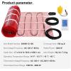 imageVEVOR Floor Heating Mat 20 Sq ft Electric Radiant inFloor Heated Warm System with Digital Floor Sensing Thermostat Includes Installation Monitor Adhesive Back for Easy Installation on The Floor100 Sqft