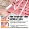 imageVEVOR Floor Heating Mat 20 Sq ft Electric Radiant inFloor Heated Warm System with Digital Floor Sensing Thermostat Includes Installation Monitor Adhesive Back for Easy Installation on The Floor30 Sqft