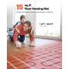imageVEVOR Floor Heating Mat 20 Sq ft Electric Radiant inFloor Heated Warm System with Digital Floor Sensing Thermostat Includes Installation Monitor Adhesive Back for Easy Installation on The Floor15 Sqft