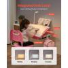 imageVEVOR Kids Study Chair and Desk Set Study Desk and Chair for Kids with Table Lamp Adjustable Height ampamp 040 Tilted Desktop Kids Desk and Chair Children Study Table for Bedroom ampamp Study Room GreyPink