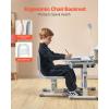 imageVEVOR Kids Study Chair and Desk Set Study Desk and Chair for Kids with Table Lamp Adjustable Height ampamp 040 Tilted Desktop Kids Desk and Chair Children Study Table for Bedroom ampamp Study Room GreyGrey