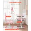 imageVEVOR Kids Study Chair and Desk Set Study Desk and Chair for Kids with Table Lamp Adjustable Height ampamp 040 Tilted Desktop Kids Desk and Chair Children Study Table for Bedroom ampamp Study Room GreyPink