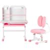 imageVEVOR Kids Study Chair and Desk Set Study Desk and Chair for Kids with Table Lamp Adjustable Height ampamp 040 Tilted Desktop Kids Desk and Chair Children Study Table for Bedroom ampamp Study Room GreyPink