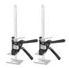imageVEVOR Labor Saving Arm Jack 2 PCS 330 lbs Bearing Capacity Lifting up to 98quot Metal Hand Lifting Jack Tool with Magnetic Level Adjustable Height for Door Window Furniture Woodworking BlackXL15inch