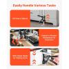 imageVEVOR Labor Saving Arm Jack 2 PCS 330 lbs Bearing Capacity Lifting up to 98quot Metal Hand Lifting Jack Tool with Magnetic Level Adjustable Height for Door Window Furniture Woodworking BlackL12inch