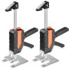 imageVEVOR Labor Saving Arm Jack 2 PCS 330 lbs Bearing Capacity Lifting up to 98quot Metal Hand Lifting Jack Tool with Magnetic Level Adjustable Height for Door Window Furniture Woodworking BlackXL15inch