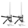 imageVEVOR Labor Saving Arm Jack 2 PCS 330 lbs Bearing Capacity Lifting up to 98quot Metal Hand Lifting Jack Tool with Magnetic Level Adjustable Height for Door Window Furniture Woodworking BlackXL15inch