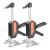 imageVEVOR Labor Saving Arm Jack 2 PCS 330 lbs Bearing Capacity Lifting up to 98quot Metal Hand Lifting Jack Tool with Magnetic Level Adjustable Height for Door Window Furniture Woodworking BlackXL15inch