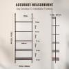 imageVEVOR Ladder Shelf 5Tier Bookshelf 24x118in Open WallMounted Ladder Shelf with Metal FrameStorage Rack Sundries Holder for Kitchen Bedroom Bathroom Living Room BlackBlack