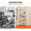 imageVEVOR Ladder Shelf 5Tier Bookshelf 24x118in Open WallMounted Ladder Shelf with Metal FrameStorage Rack Sundries Holder for Kitchen Bedroom Bathroom Living Room BlackWhitegold