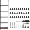 imageVEVOR Ladder Shelf 5Tier Bookshelf 24x118in Open WallMounted Ladder Shelf with Metal FrameStorage Rack Sundries Holder for Kitchen Bedroom Bathroom Living Room BlackBlack