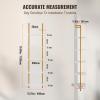 imageVEVOR Ladder Shelf 5Tier Bookshelf 24x118in Open WallMounted Ladder Shelf with Metal FrameStorage Rack Sundries Holder for Kitchen Bedroom Bathroom Living Room BlackWhitegold