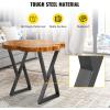 imageVEVOR Metal Table Legs 28x18 inch Desk Legs Set of 2 Heavy Duty Bench Legs Z Shape Metal Furniture Legs Wrought Iron Coffee Table Legs Home DIY for Dining Table wRubber Floor Protectors Matte28x18 inch