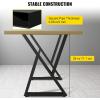 imageVEVOR Metal Table Legs 28x18 inch Desk Legs Set of 2 Heavy Duty Bench Legs Z Shape Metal Furniture Legs Wrought Iron Coffee Table Legs Home DIY for Dining Table wRubber Floor Protectors Matte28x18 inch
