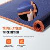 imageVEVOR Moving Blankets 80quot x 72quot 35 lbsdz Weight 12 Packs Professional NonWoven ampamp Recycled Cotton Packing Blanket Heavy Duty Mover Pads for Protecting Furniture Floors Appliances BlueOrangeBlueOrange