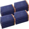 imageVEVOR Moving Blankets 80quot x 72quot 35 lbsdz Weight 12 Packs Professional NonWoven ampamp Recycled Cotton Packing Blanket Heavy Duty Mover Pads for Protecting Furniture Floors Appliances BlueOrangeBlueOrange