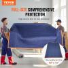 imageVEVOR Moving Blankets 80quot x 72quot 35 lbsdz Weight 12 Packs Professional NonWoven ampamp Recycled Cotton Packing Blanket Heavy Duty Mover Pads for Protecting Furniture Floors Appliances BlueOrangeBlueOrange