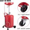 imageVEVOR Oil Drain Container 20 Gallon Waste Oil Drain Tank Portable Oil Lift Drain Pan Air Operated Drainer Fluid Fuel Drainage Adjustable Funnel Height with Pressure Regulating Valve ampamp Wheelwith Pressure Valve